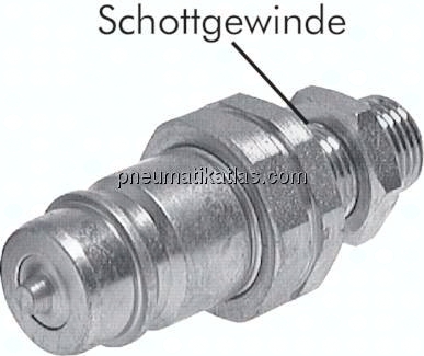 Schott-Steckkupplung ISO7241-1A, Stecker Baugr.6, 25 S (M36x2)