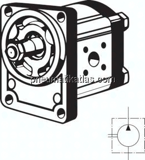 Bosch-Zahnradpumpe 5,5 ccm, Boschflansch, rechtsdrehend