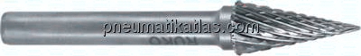 Hartmetall-Frässtift 6mm, SKM - Form M - Spitzkegel