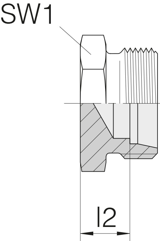 Verschlussverschraubung für Rohre 14 S (M22x1,5), Stahl verzinkt
