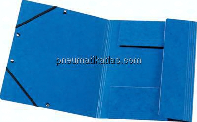 HERLITZ Eckspannermappe blau, ohne Einschlagklappen, 5er Pack