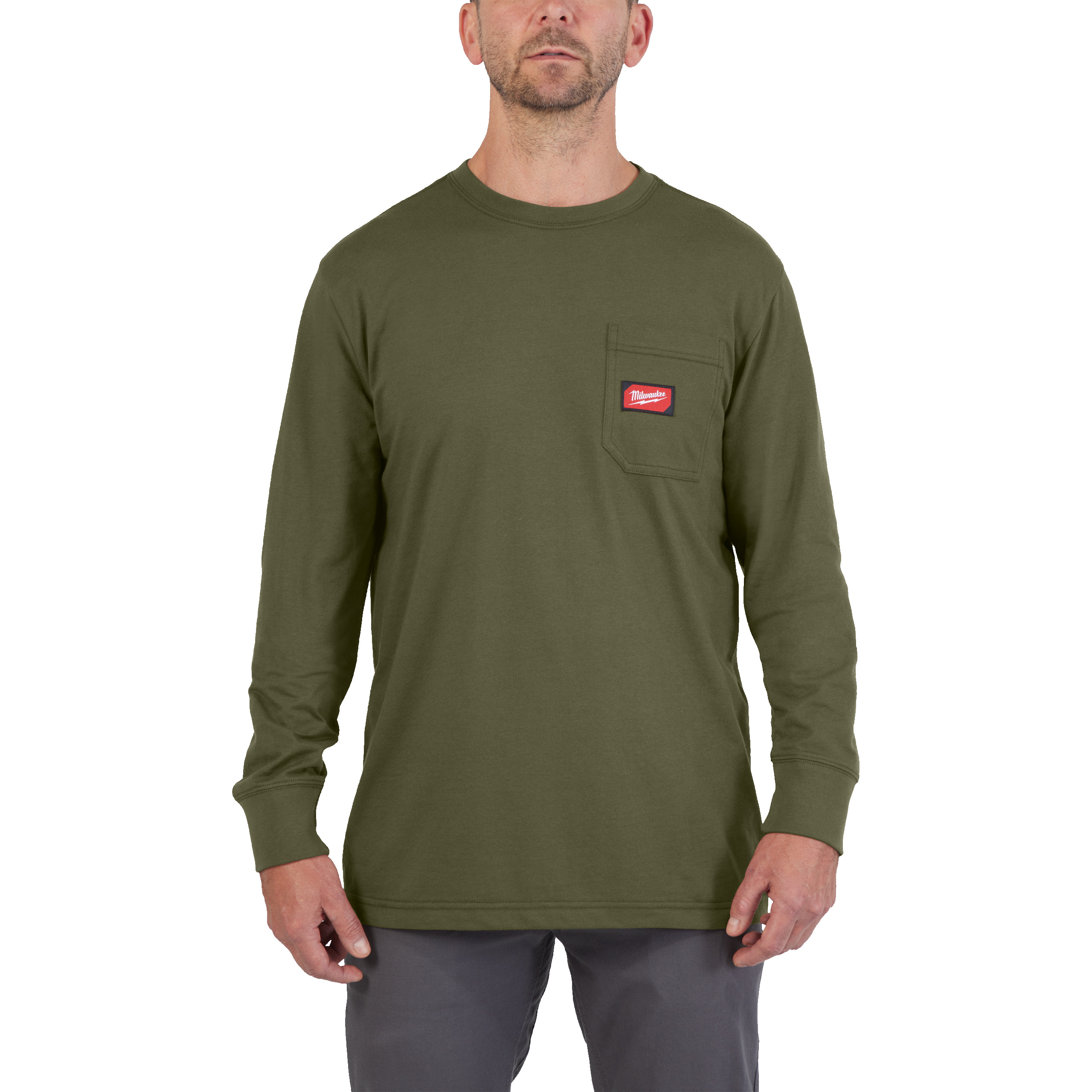 Arbeits-Langarm-Shirt grün mit UV-Schutz (WTLSGN-M)