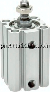 ISO 21287-Zylinder, doppeltw., Kolben 25mm, Hub 20mm