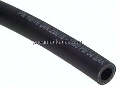 Druckluft-Wasser Gummischlauch 15x27mm, schwarz