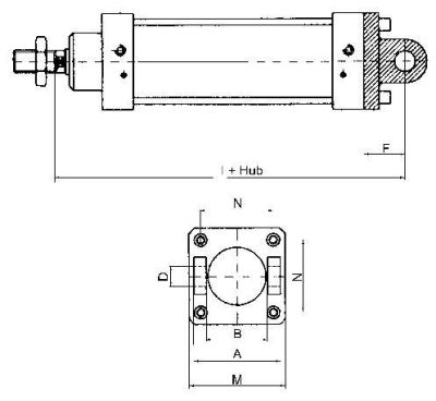 Schwenkbefestigungen Gabel, für Pneumatik-Zylinder ISO 15552