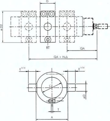 Mitten-Schwenkbefestigungen, für Zylinder ISO 6431 (Auslaufartikel)