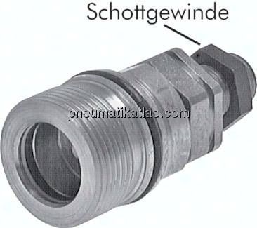 Schnellverschluss-Schott-Schraubkupplungen mit Rohranschluss ISO 8434-1, ISO 14541