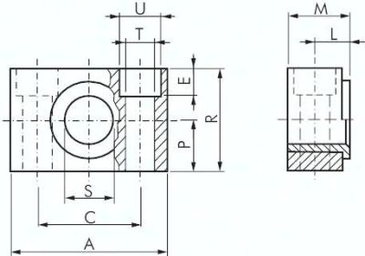 Lagerböcke für Mitten- & Flansch-Schwenkbefestigungen, für Pneumatik-Zylinder ISO 15552