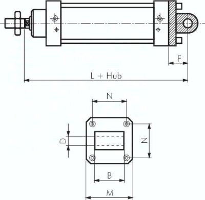Schwenkbefestigungen Lasche, für Pneumatik-Zylinder ISO 15552
